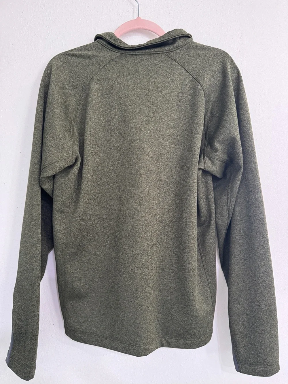The North Face Green 1/4 Zip Mock Neck Comfy Fall Pullover Sweatshirt Mens M